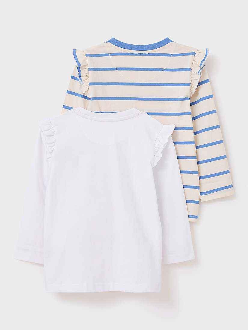 Buy Crew Clothing Kids' Dogs Jersey Tops, Pack of 2, White Online at johnlewis.com
