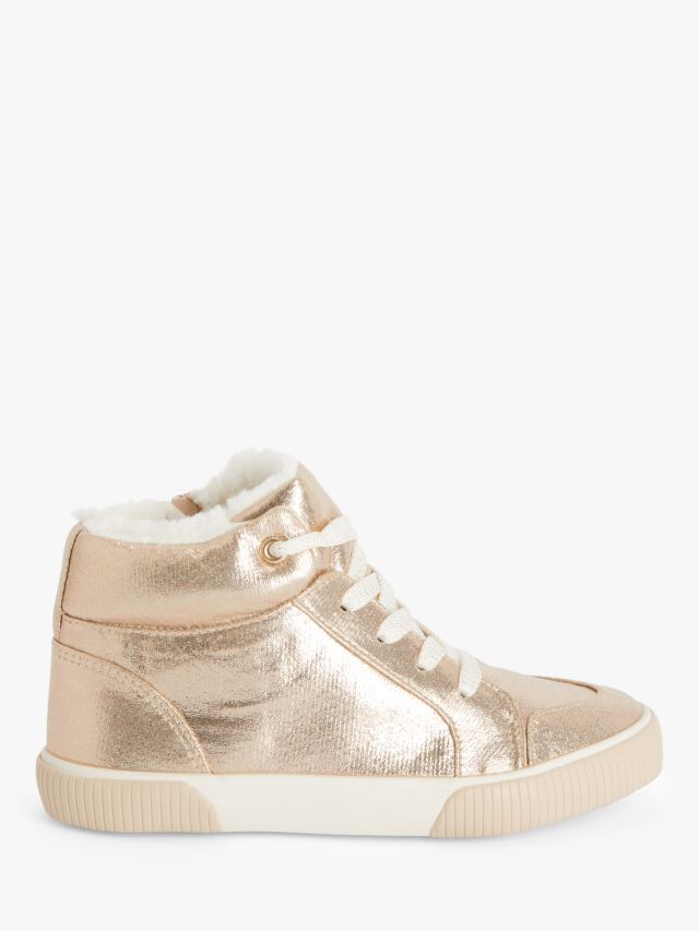 Gold high store top trainers