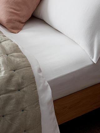 John Lewis Warm & Cosy Brushed Cotton Deep Fitted Sheet
