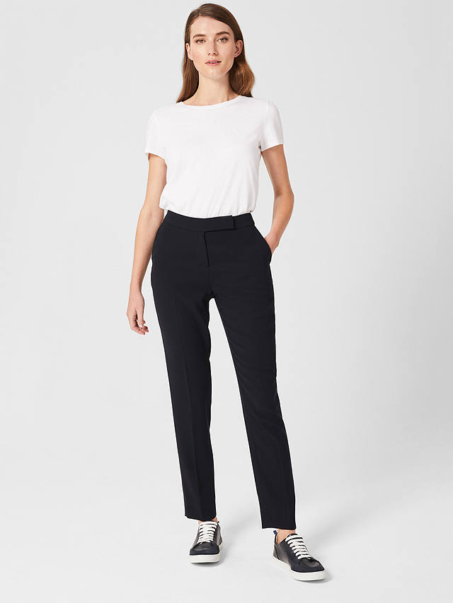 Hobbs Abigail Tapered Trousers, Navy