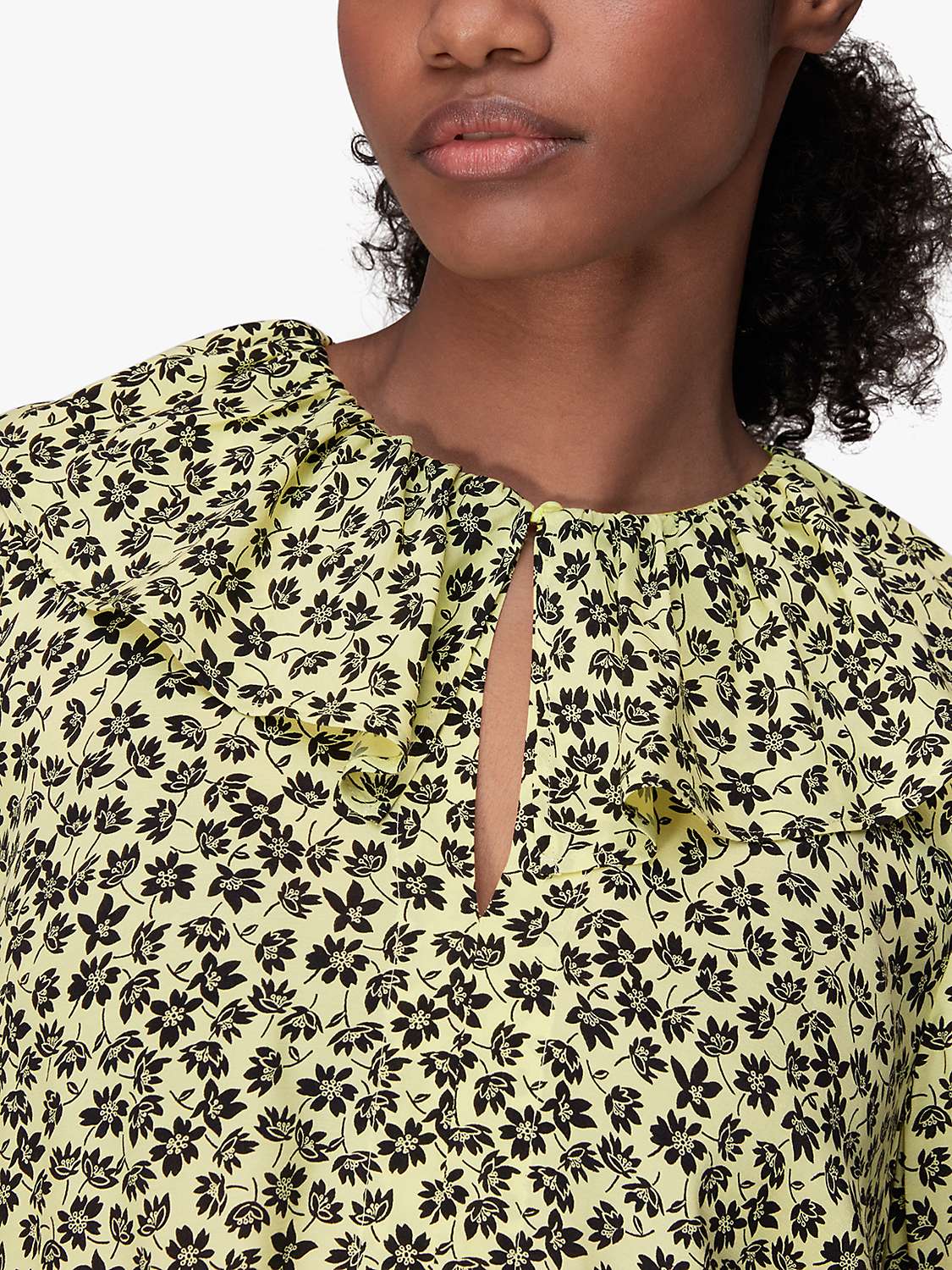 Buy Whistles Buttercup Floral Print Dress, Yellow/Multi Online at johnlewis.com