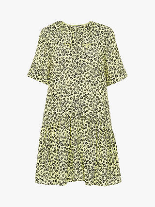 Whistles Buttercup Floral Print Dress, Yellow/Multi
