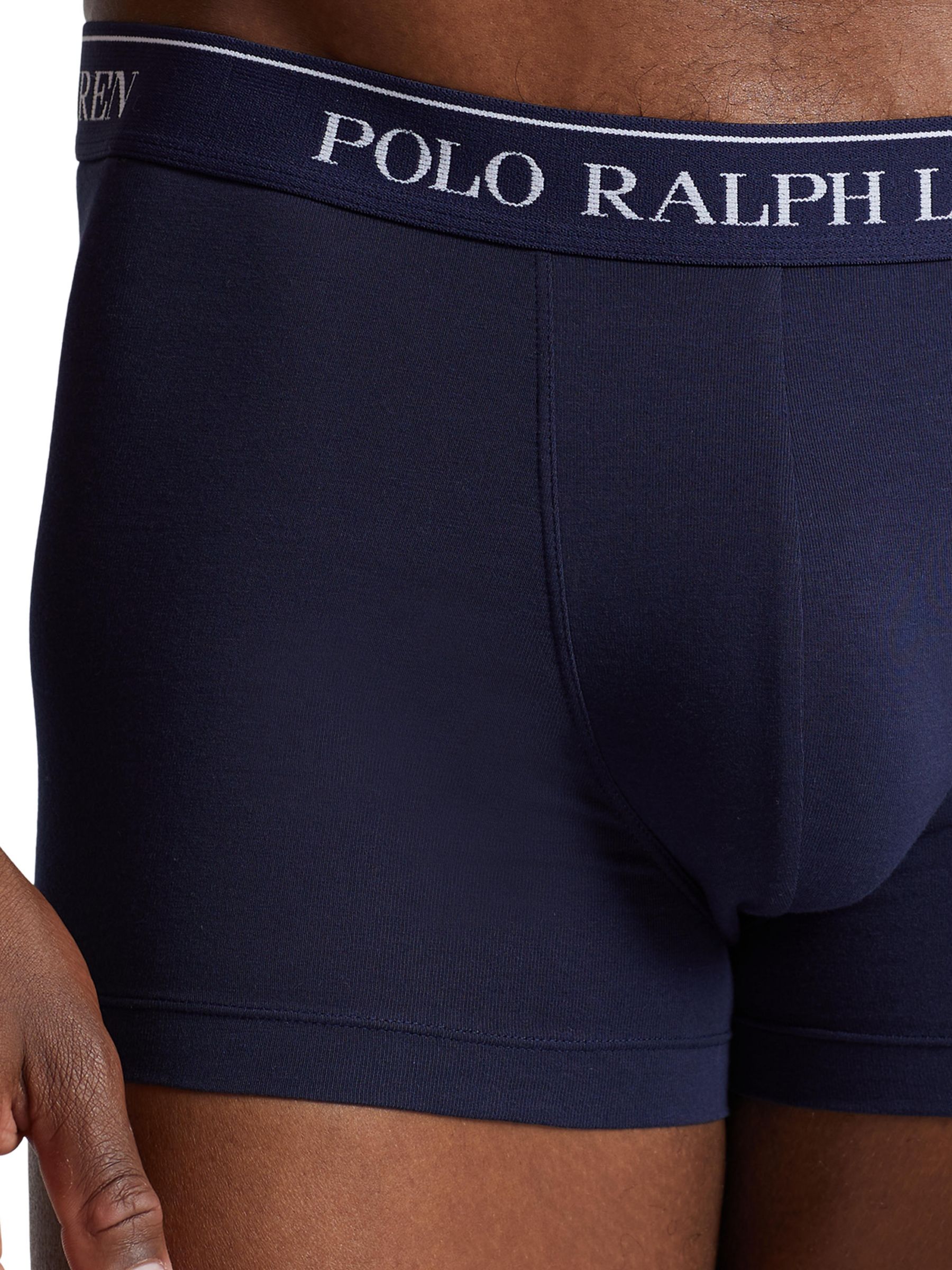 Polo Ralph Lauren Cotton Stretch Trunks, Pack of 5, Blue/Grey/Red Multi, S
