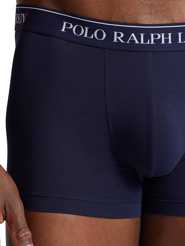 Polo Ralph Lauren Cotton Stretch Trunks, Pack of 5, Blue/Grey/Red Multi