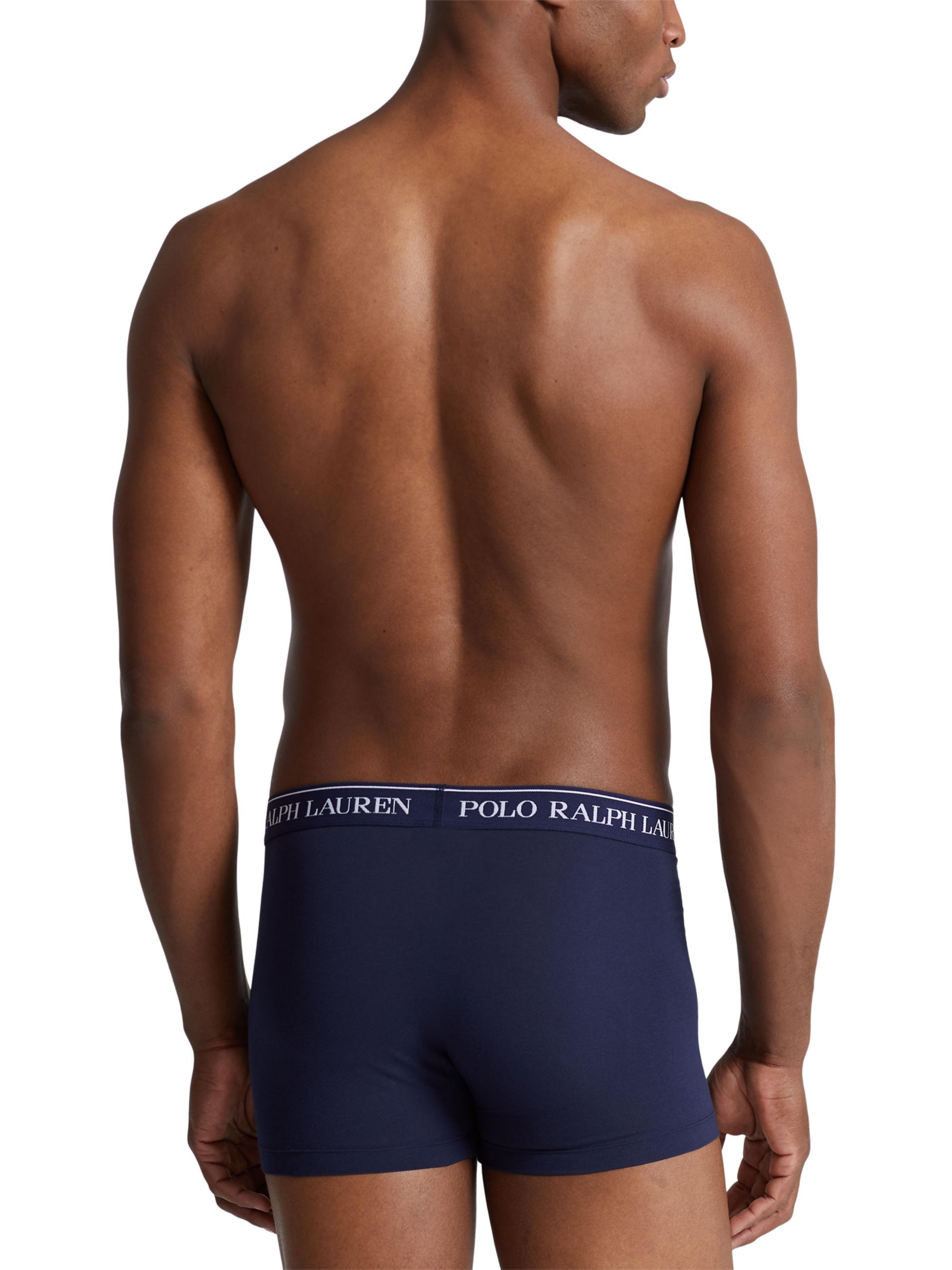 Polo Ralph Lauren Cotton Stretch Trunks, Pack of 5, Blue/Grey/Red Multi at  John Lewis & Partners