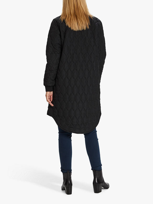 KAFFE Shally Quilted Coat, Deep Black