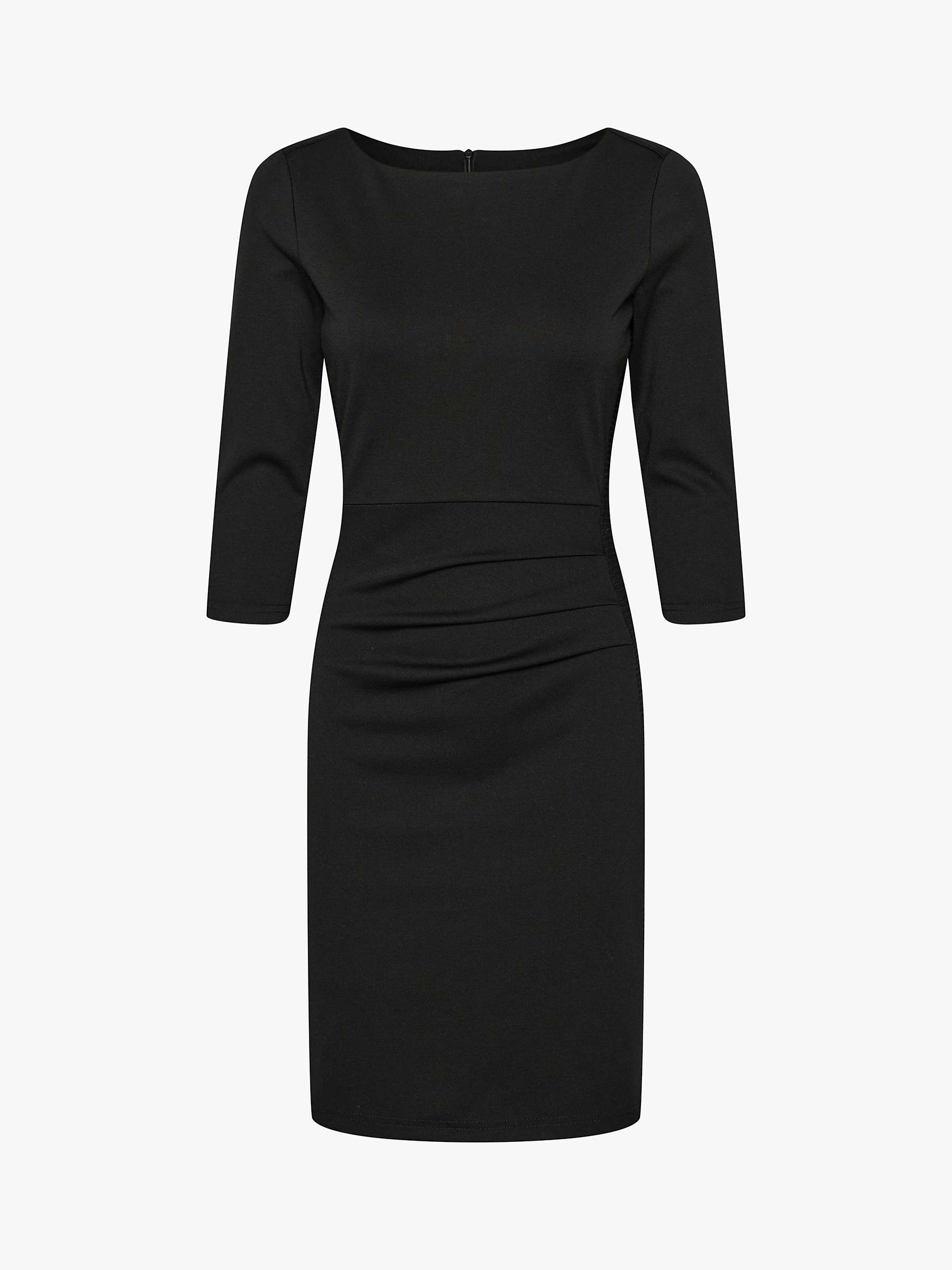 Buy KAFFE Sara 3/4 Sleeve Mini Dress, Deep Black Online at johnlewis.com
