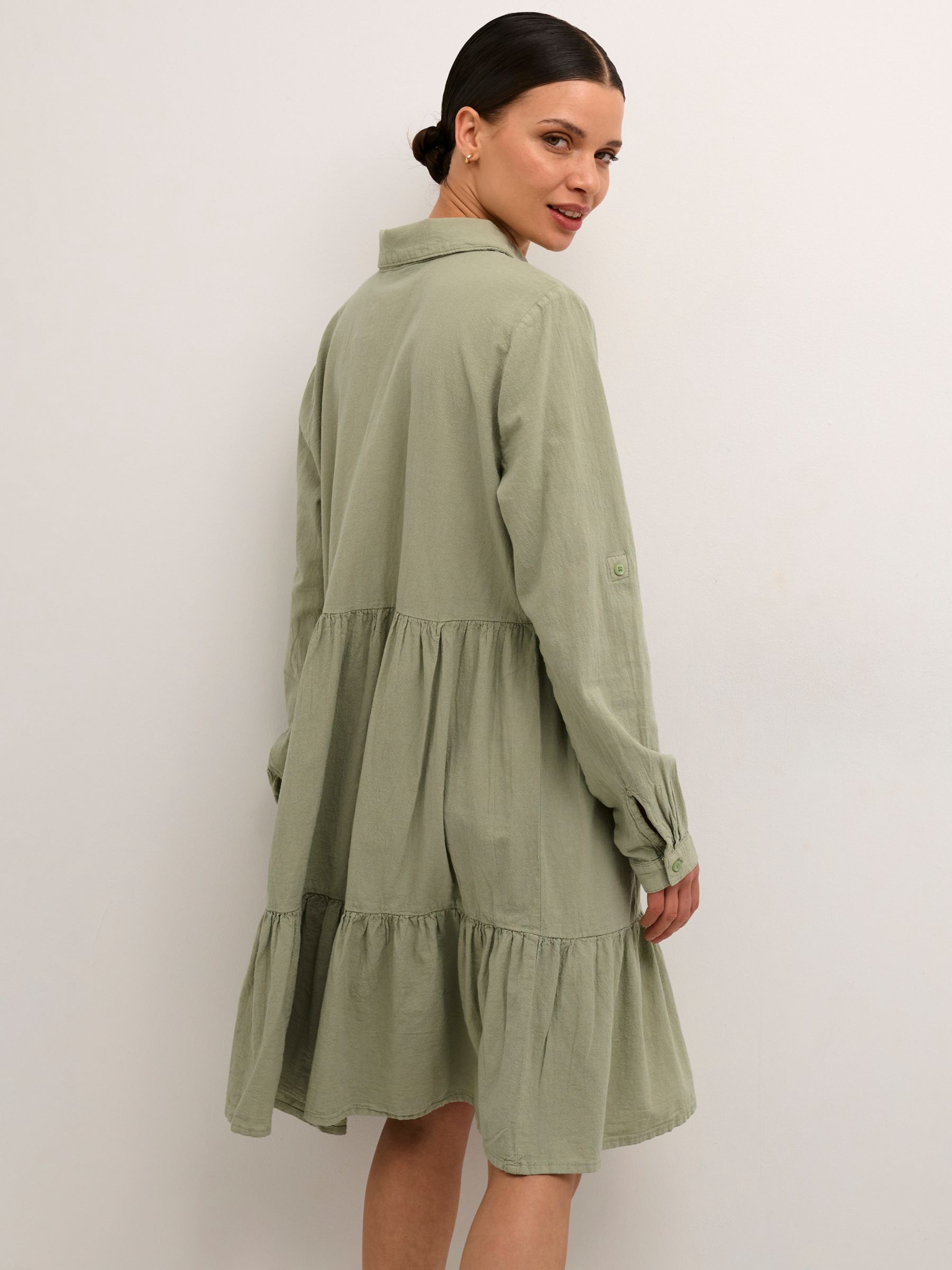 Buy KAFFE Naya Tiered Shirt Dress Online at johnlewis.com