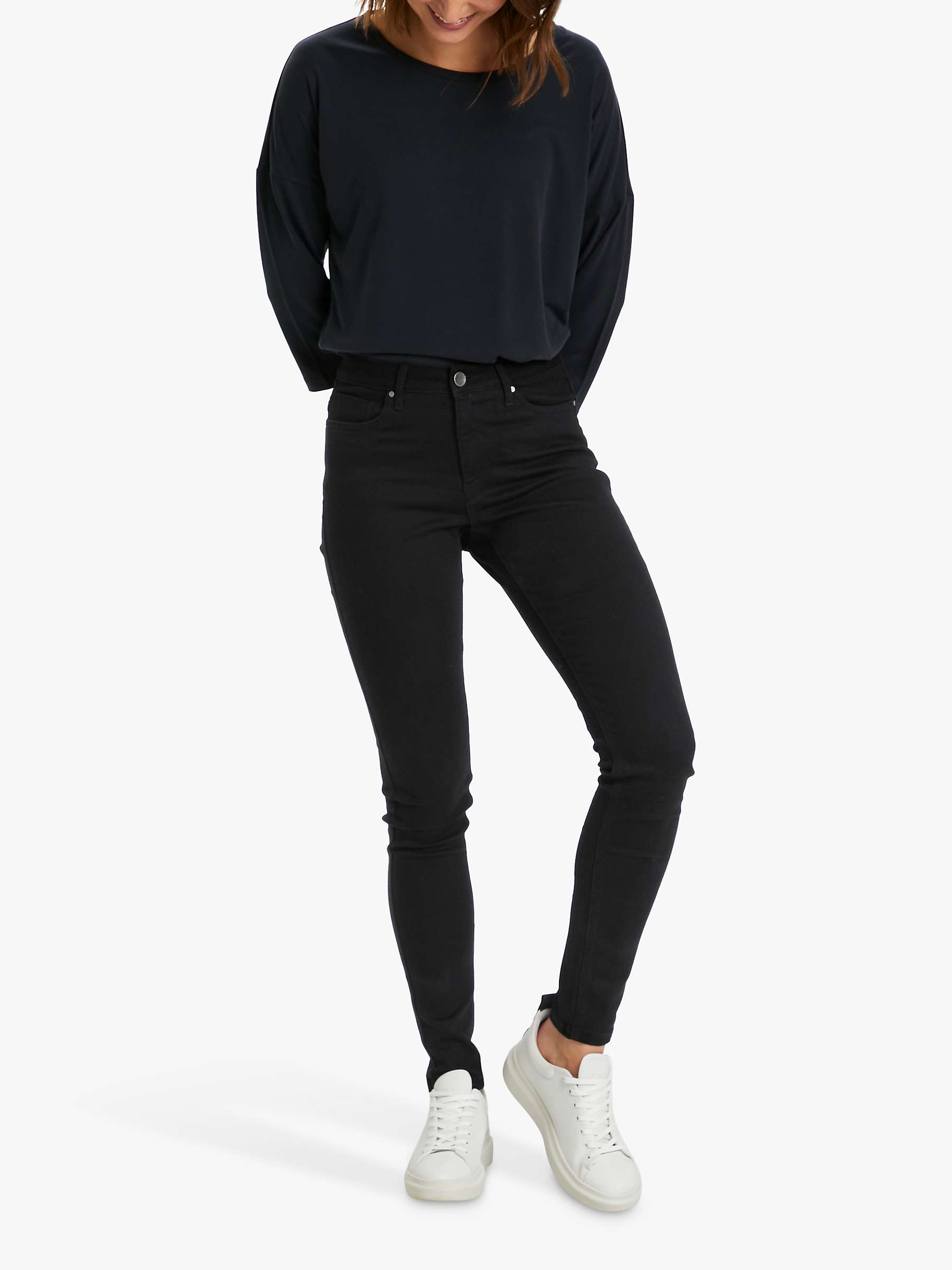 Buy KAFFE Grace Slim Fit Jeans, Black Online at johnlewis.com