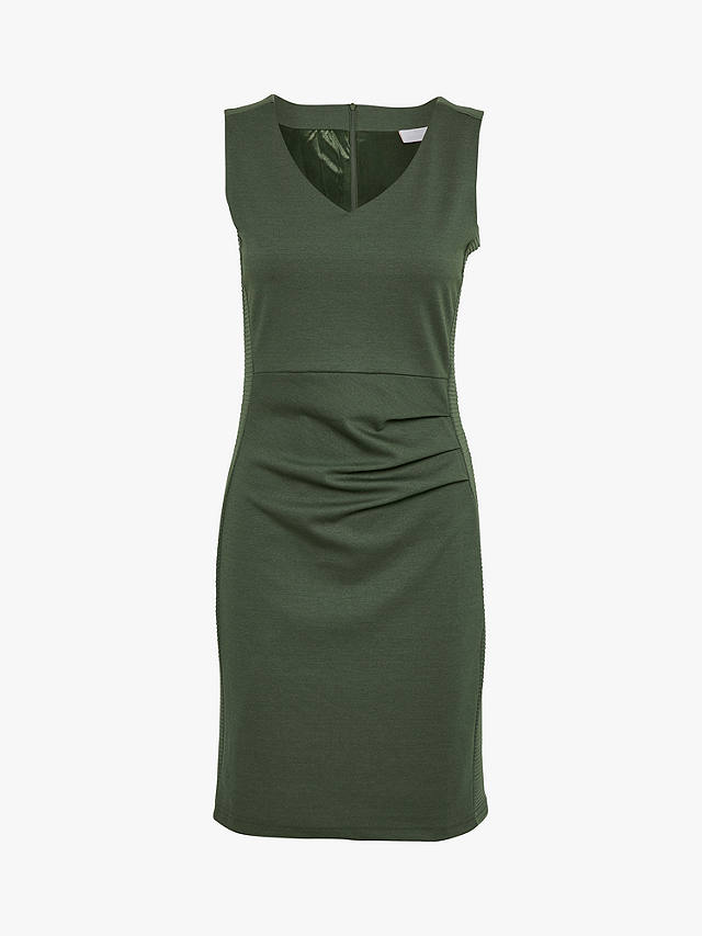 KAFFE Sara Sleeveless Slim Fit Mini Dress, Old Green