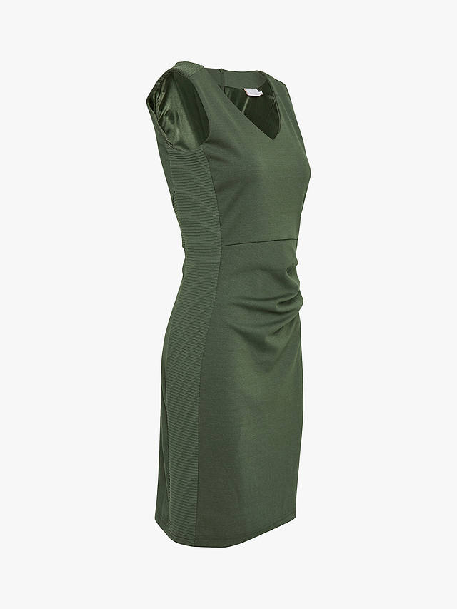 KAFFE Sara Sleeveless Slim Fit Mini Dress, Old Green