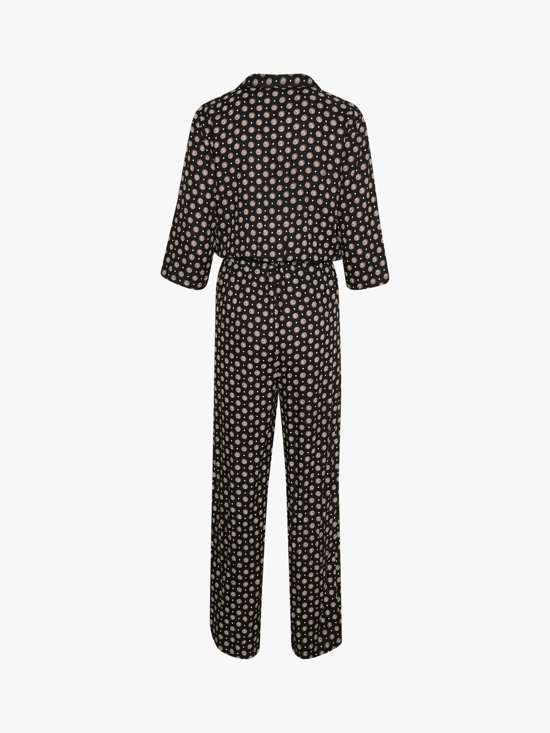 KAFFE Rutie Wide Leg Jumpsuit, Black at John Lewis & Partners