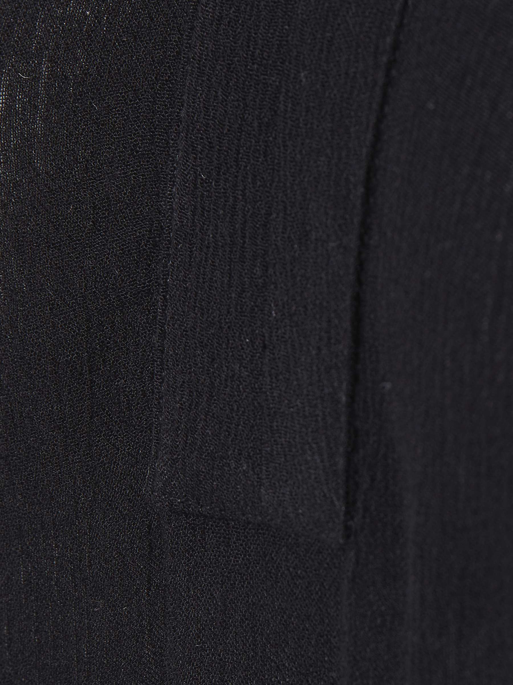 KAFFE Amber V Neck Long Tunic Top, Deep Black at John Lewis & Partners