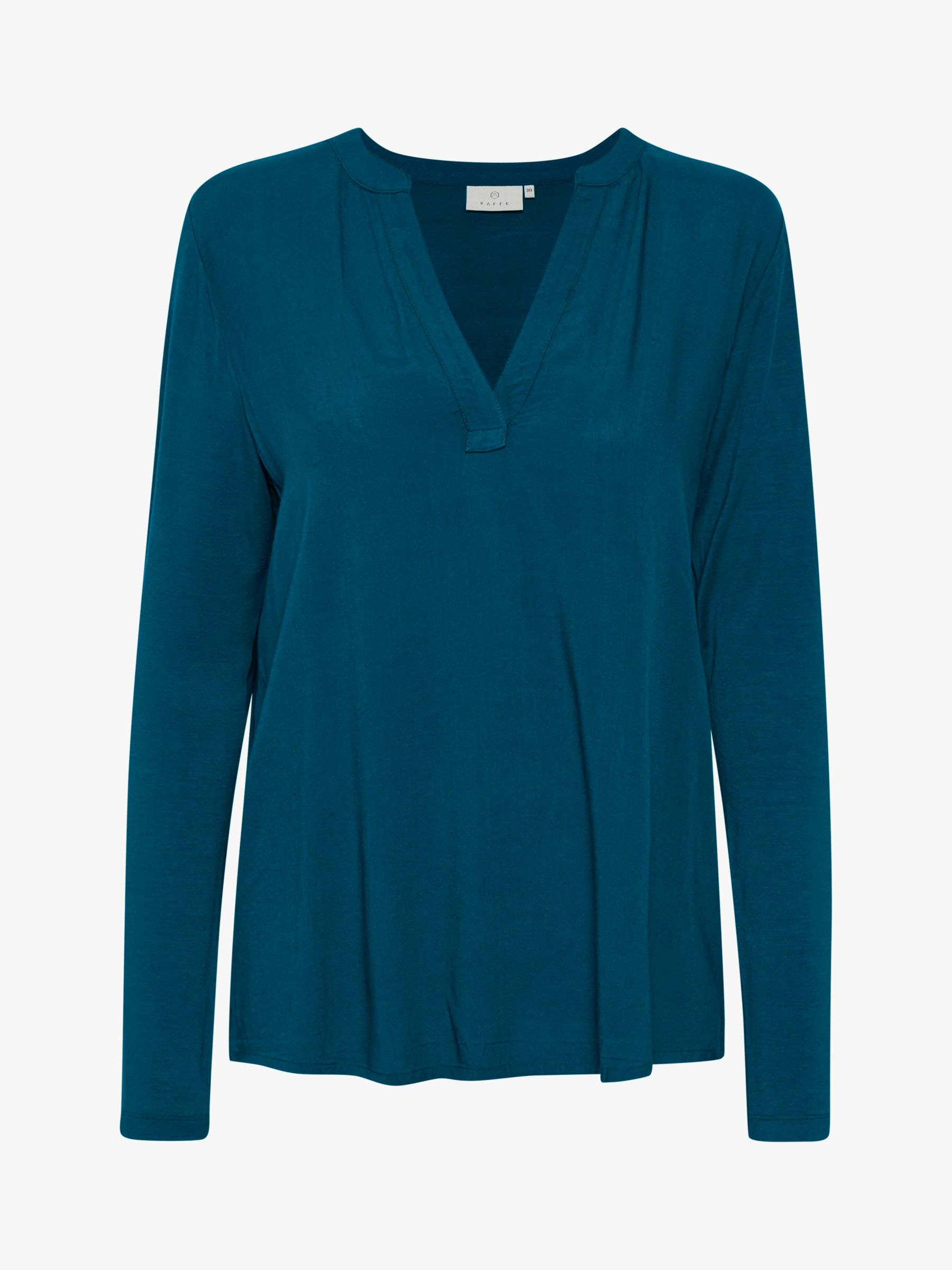 KAFFE Calina Regular Fit Top, Moroccan Blue at John Lewis & Partners