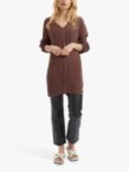 KAFFE Amber V Neck Long Tunic Top, Shopping Bag