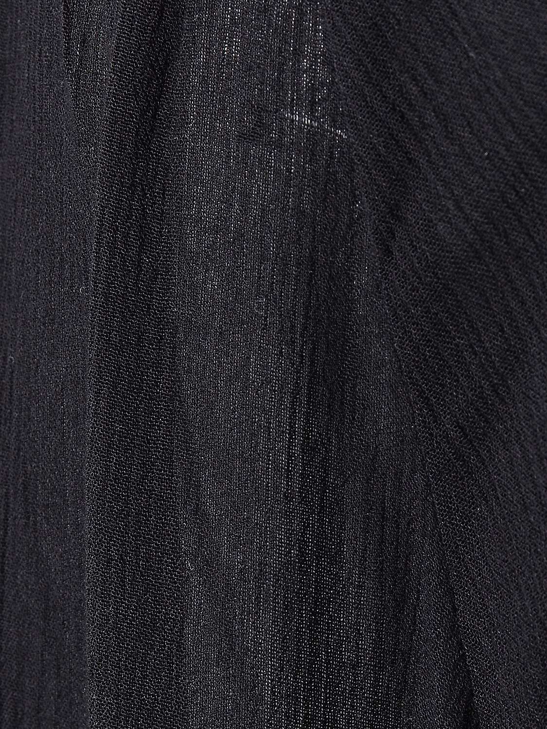 KAFFE Amber 3/4 Sleeve Tunic Top, Deep Black at John Lewis & Partners