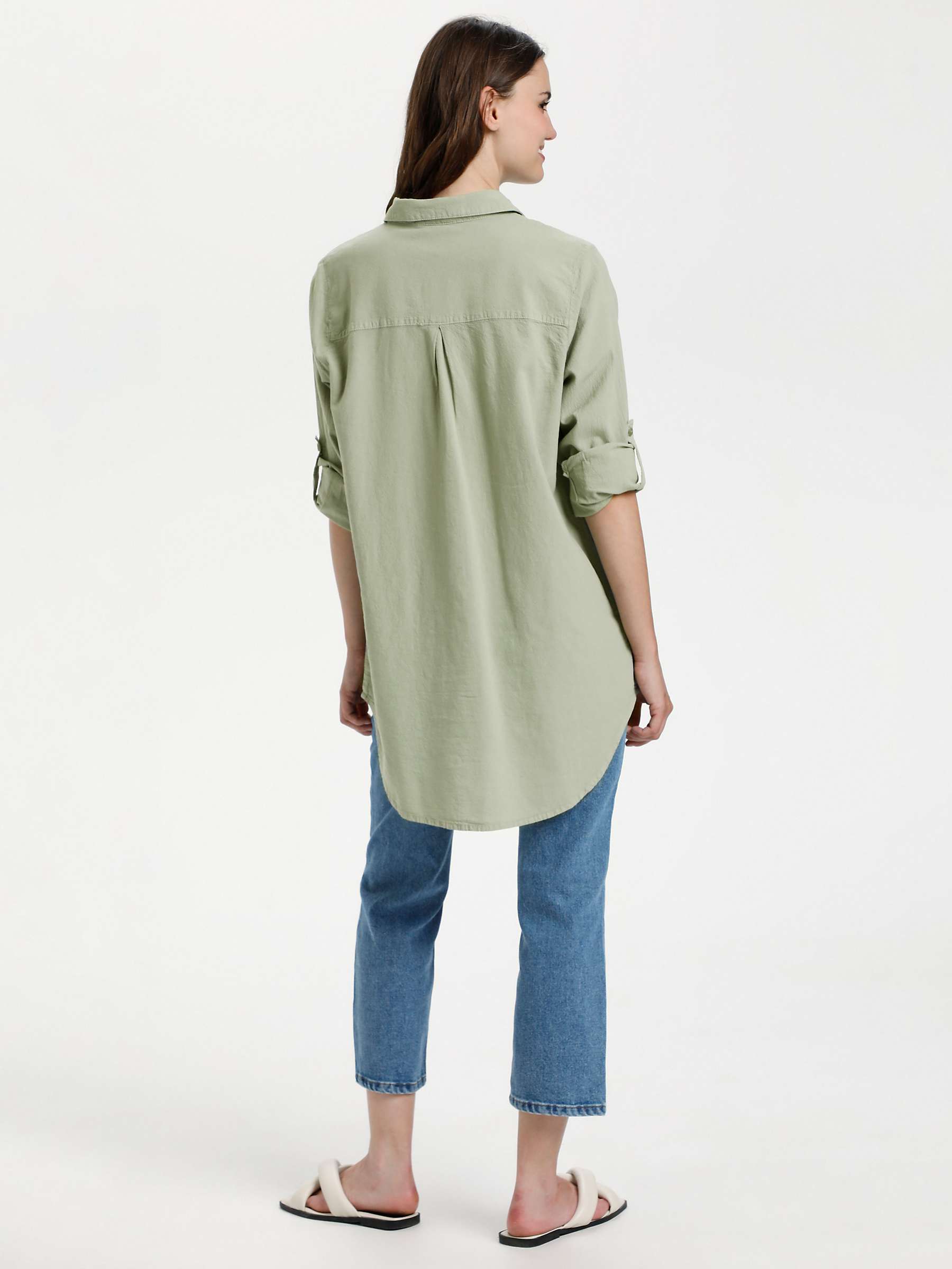 Buy KAFFE Anaya Button Longline Shirt Online at johnlewis.com