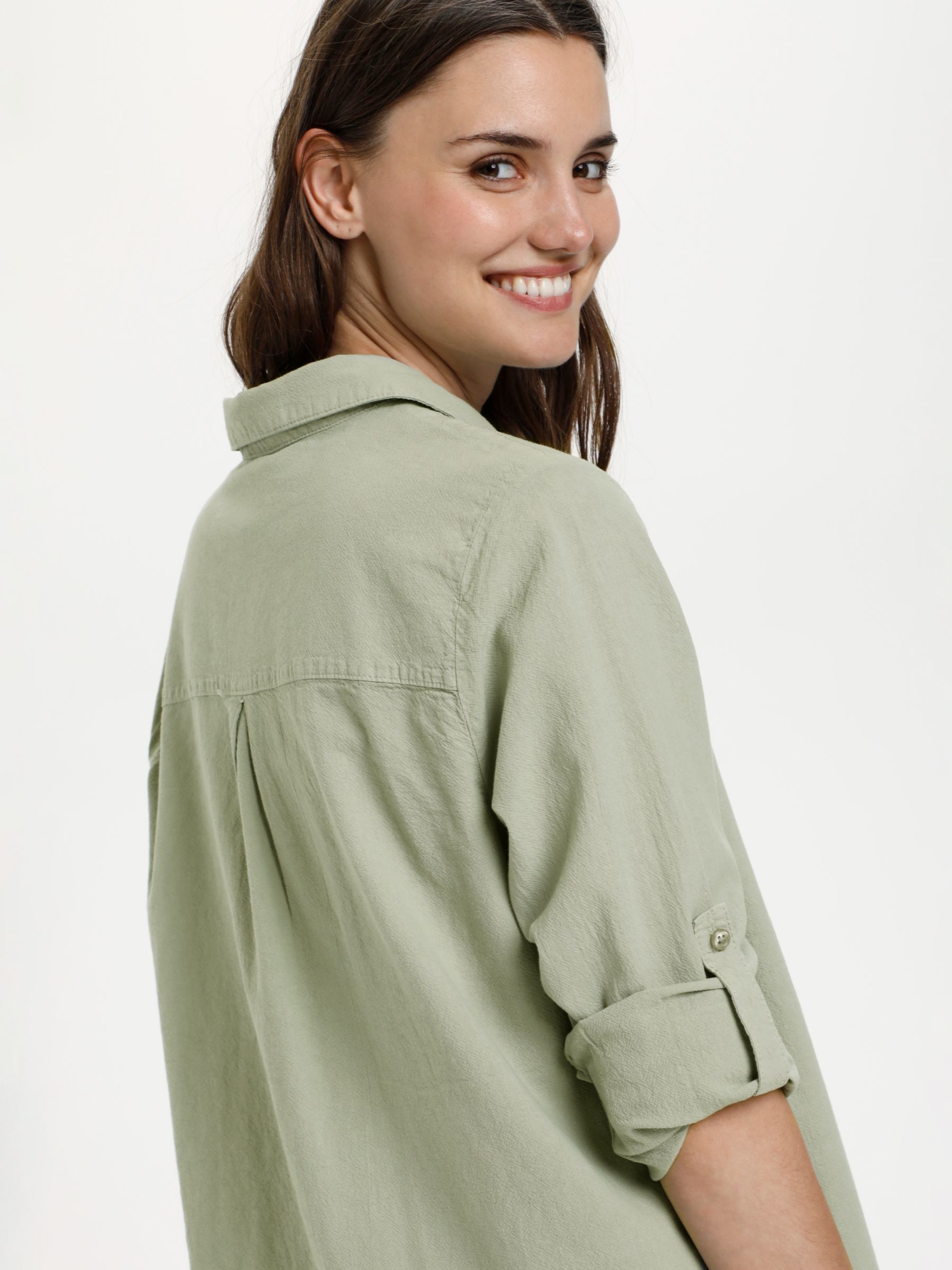Buy KAFFE Anaya Button Longline Shirt Online at johnlewis.com