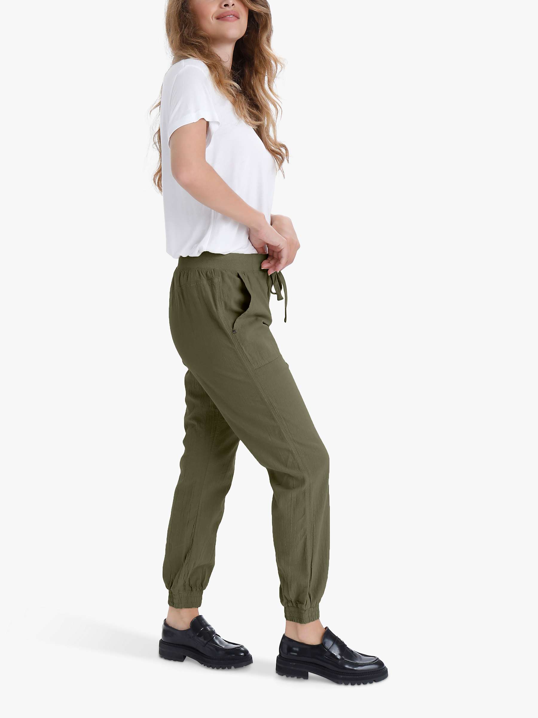 Buy KAFFE Kanaya Trousers, Grape Leaf Online at johnlewis.com