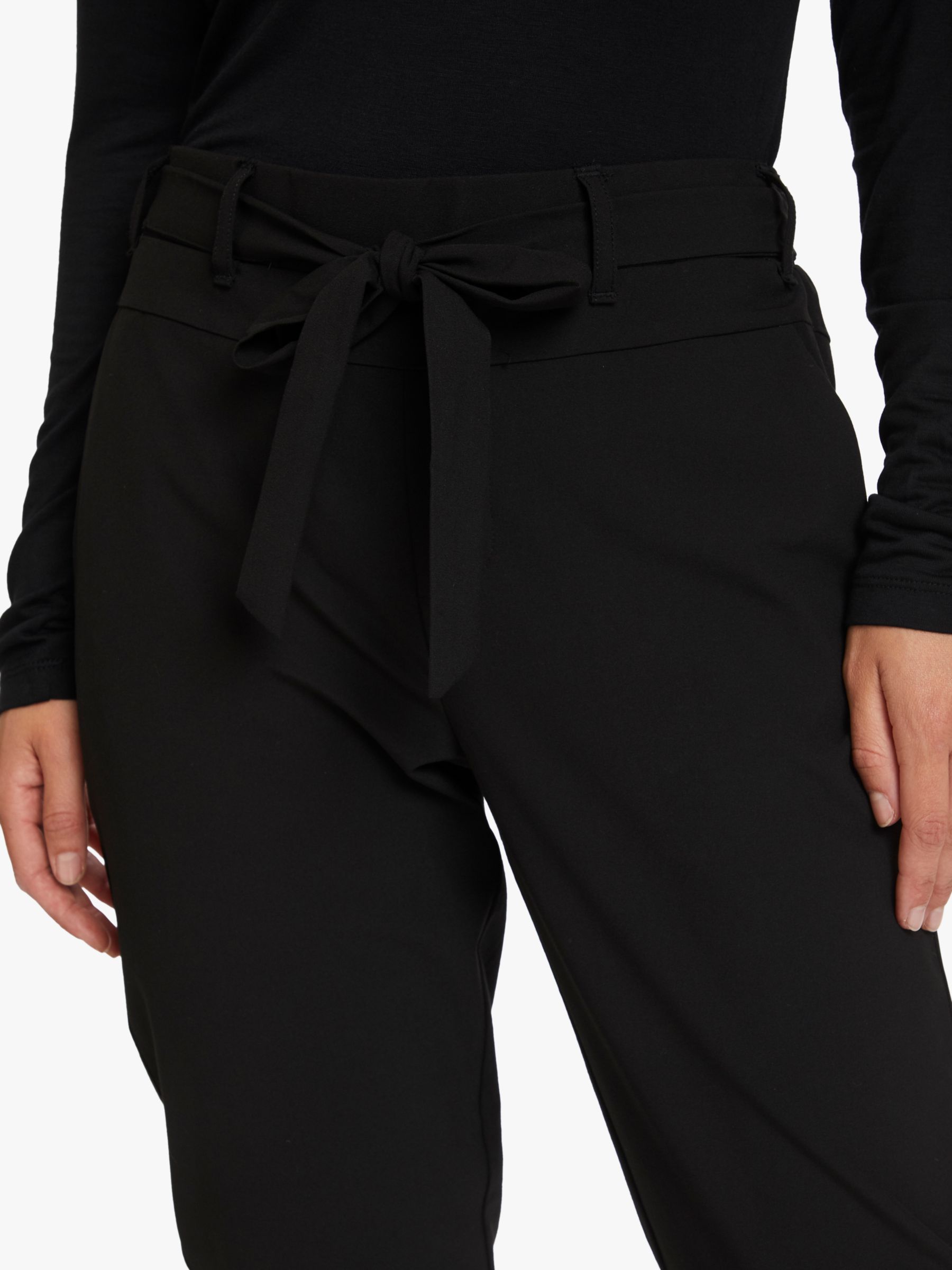 KAFFE Jillian Belted Trousers, Black Deep, 8