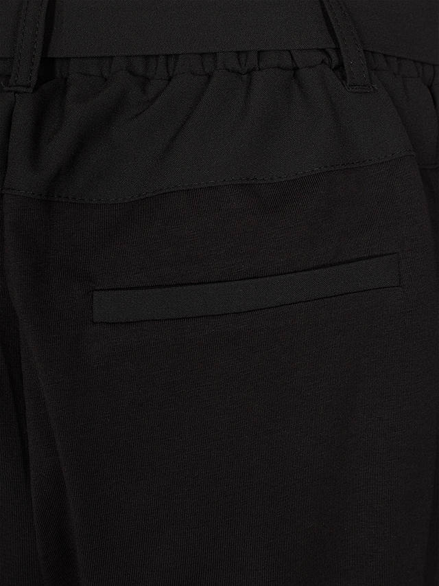 KAFFE Jillian Belted Trousers, Black Deep at John Lewis & Partners
