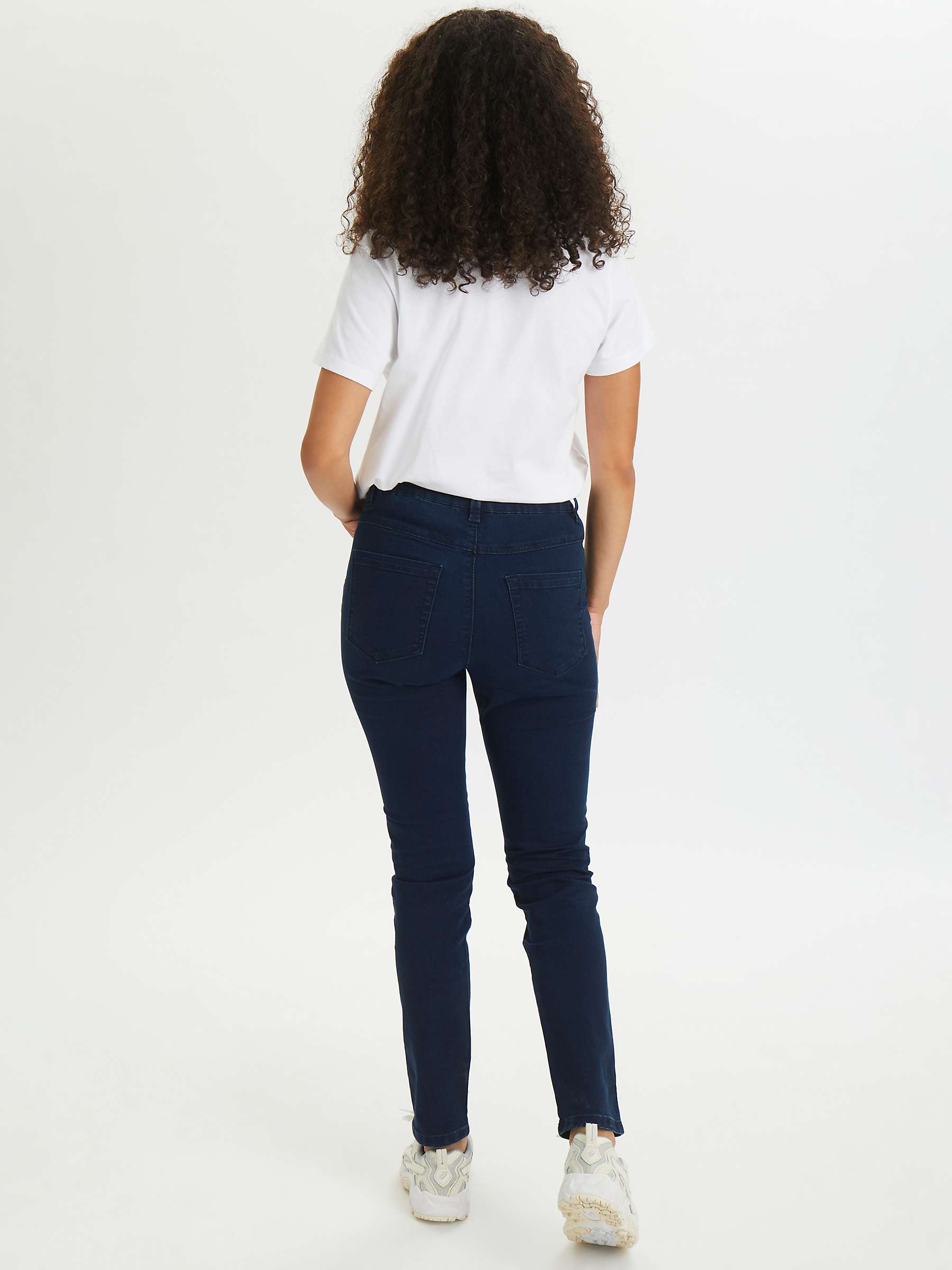 KAFFE Vicky Slim Fit Jeans, Dark Blue at John Lewis & Partners