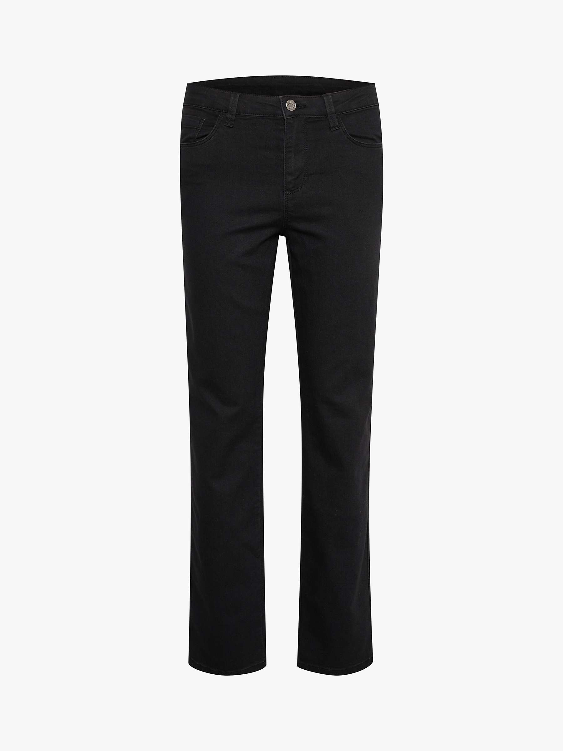 KAFFE Vicky Straight Leg Jeans, Black at John Lewis & Partners