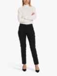 KAFFE Vera Slim Leg Trousers, Black Deep