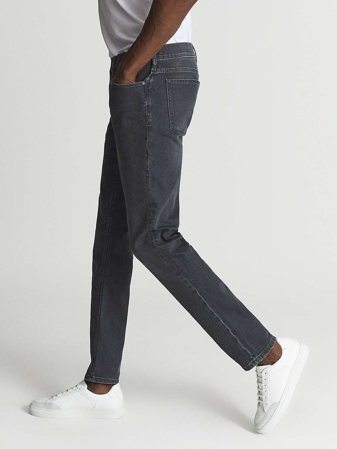 Buy Reiss Robin Slim Jeans, Grey Online at johnlewis.com