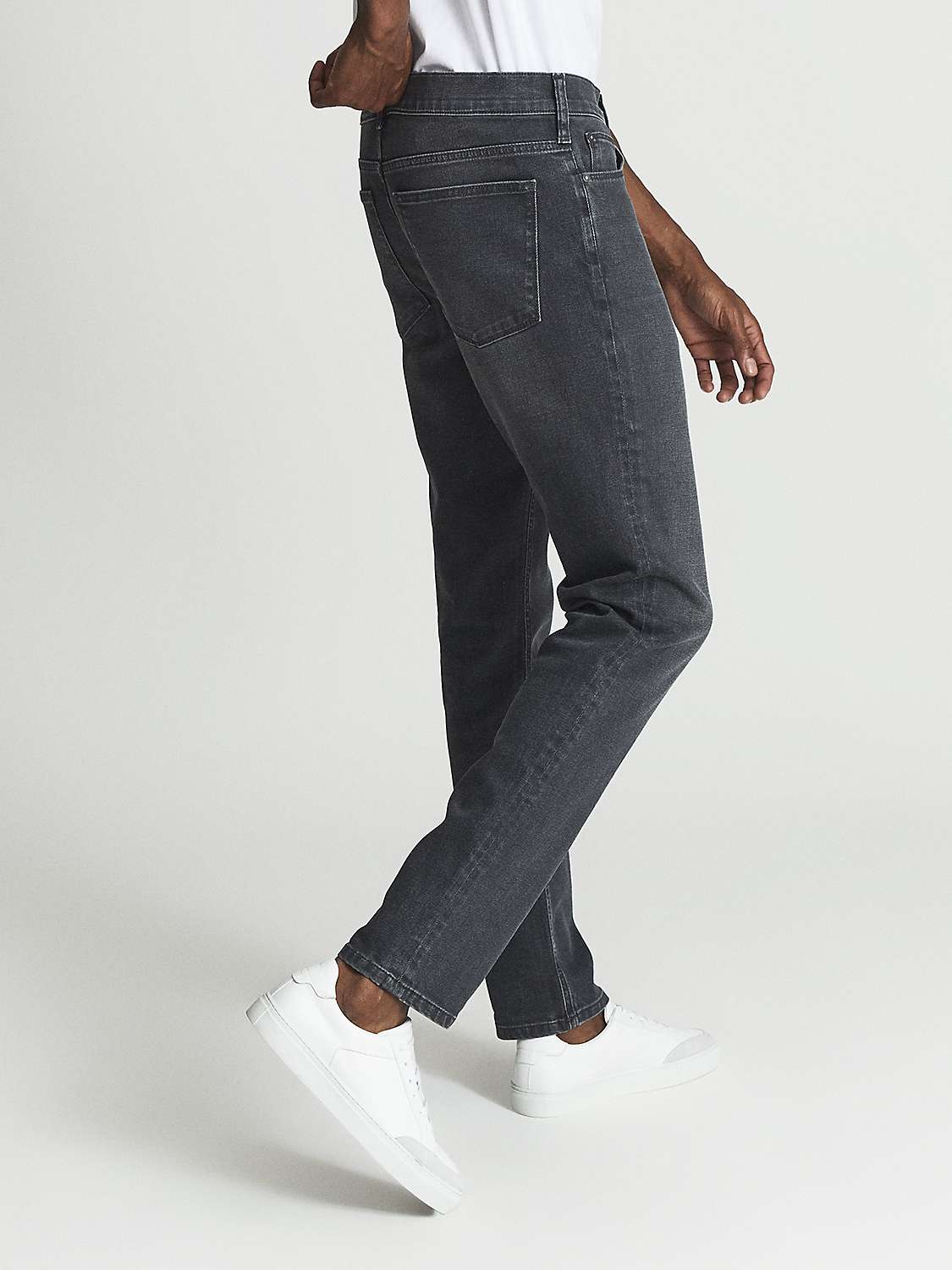 Buy Reiss Robin Slim Jeans, Grey Online at johnlewis.com