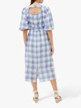 Phase Eight Alina Gingham Midi Dress, Blue/White