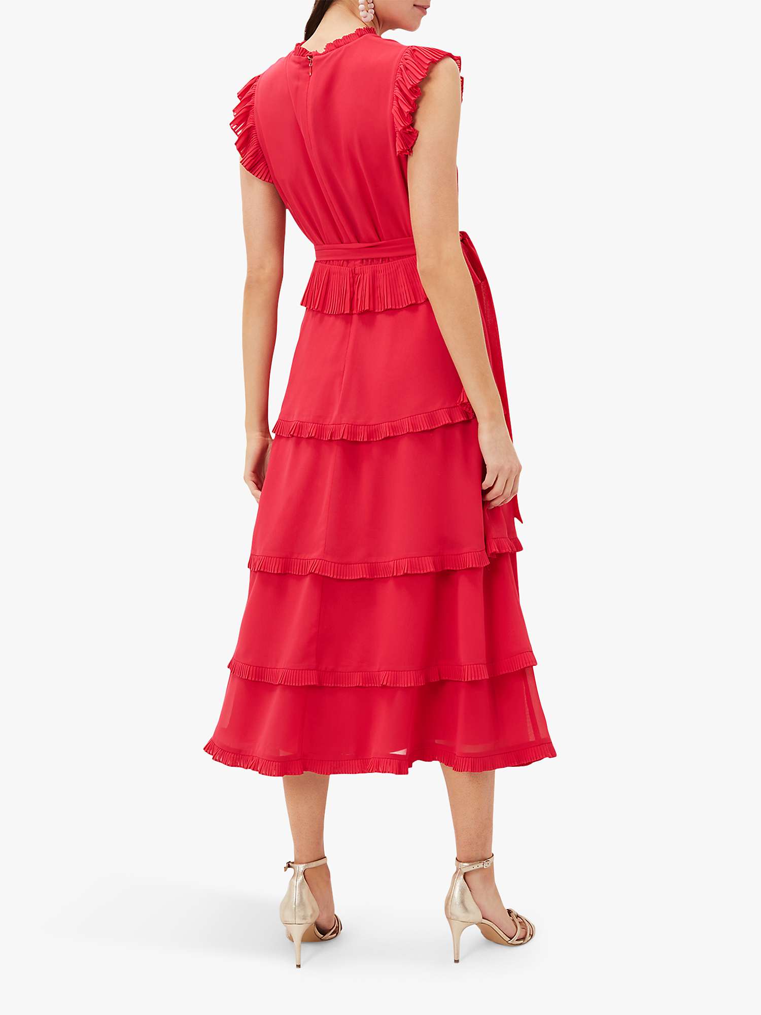 Phase Eight Josephina Tiered Ruffle Midi Dress Womens Clothing Dresses Casual and day dresses 