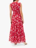 Phase Eight Antonella Floral Tiered Maxi Dress, Lipstick/Pale Blue