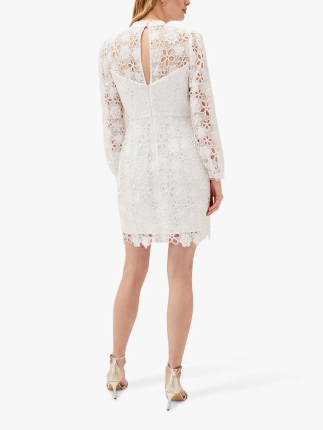 Phase Eight Doris Guipure Lace Dress, Ivory, 6