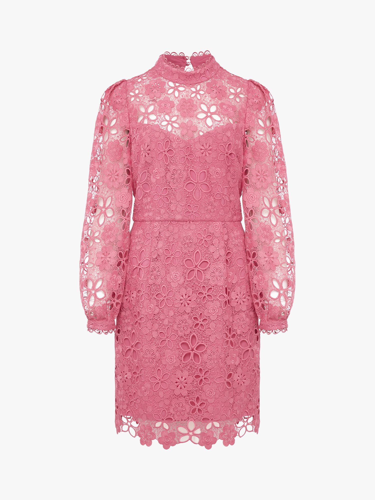 Phase Eight Doris Guipure Lace Dress, Candy Pink, 6