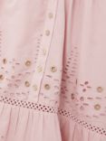 Phase Eight Illa Broderie Eyelet Dress, Pale Pink