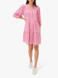 Phase Eight Oona Gingham Swing Dress, Pink/Ivory