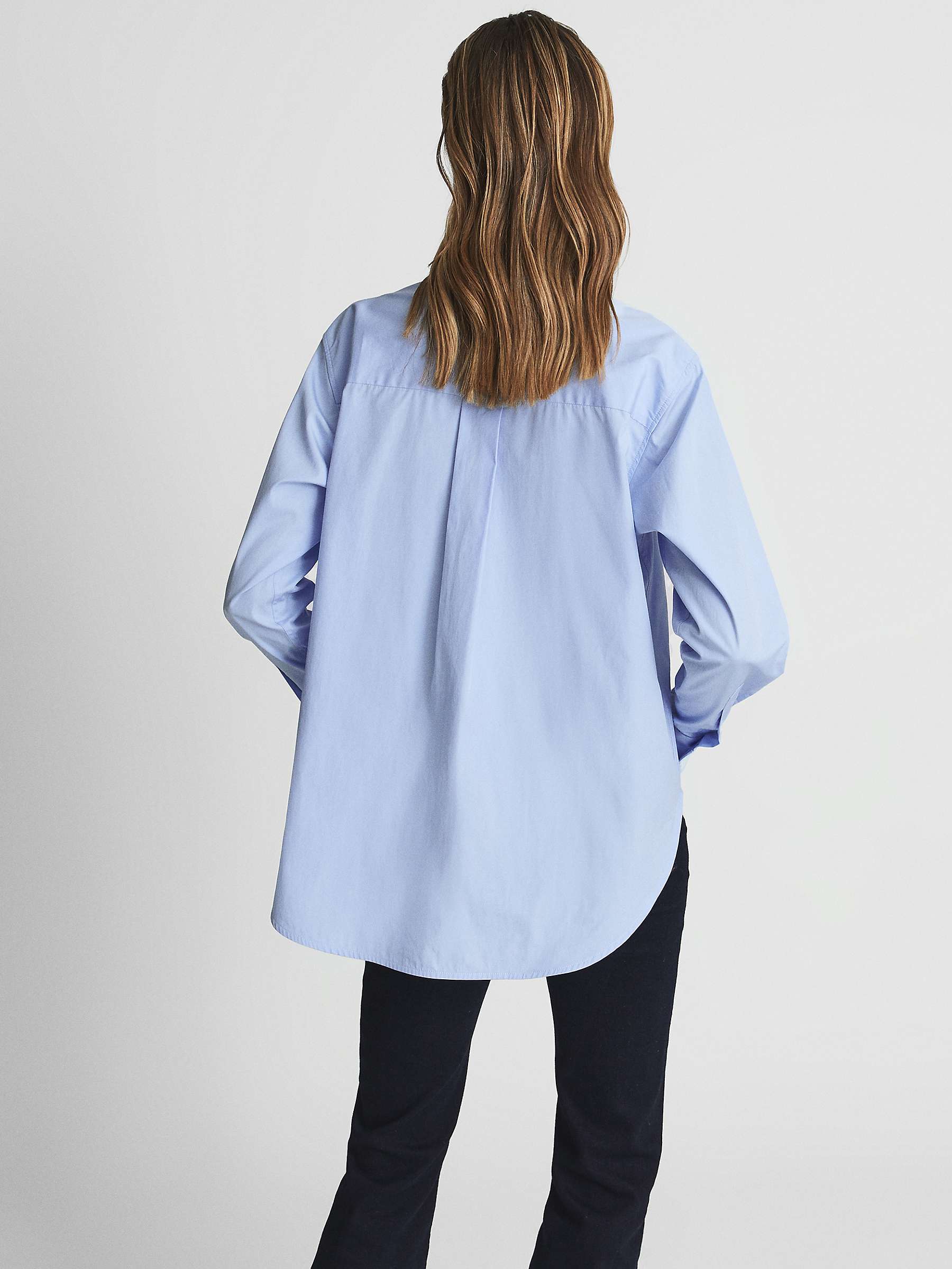 Buy Reiss Jenny Cotton Shirt, Blue Online at johnlewis.com