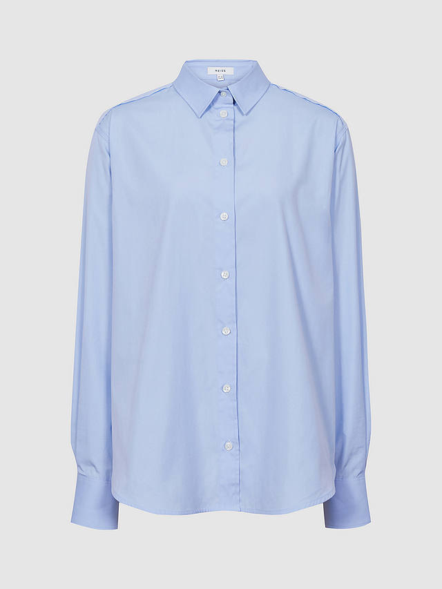 Reiss Jenny Cotton Shirt, Blue