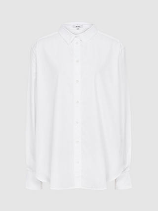 Reiss Jenny Cotton Shirt, White