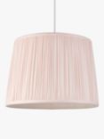 John Lewis Lymington Pleated Silk Tapered Lampshade, Ash Rose