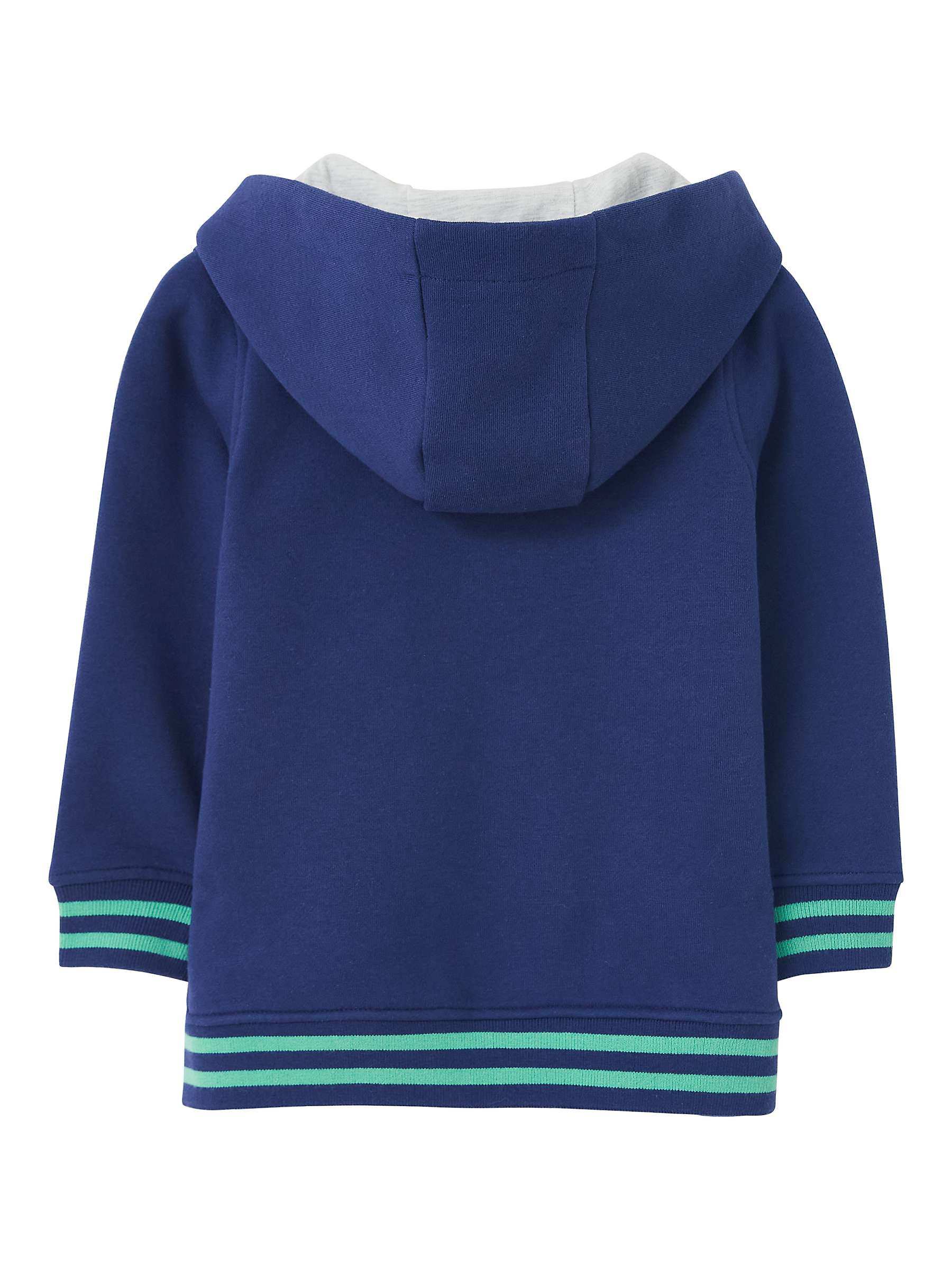 Buy Crew Clothing Kids' Logo Zip Up Hoodie, Navy Blue Online at johnlewis.com