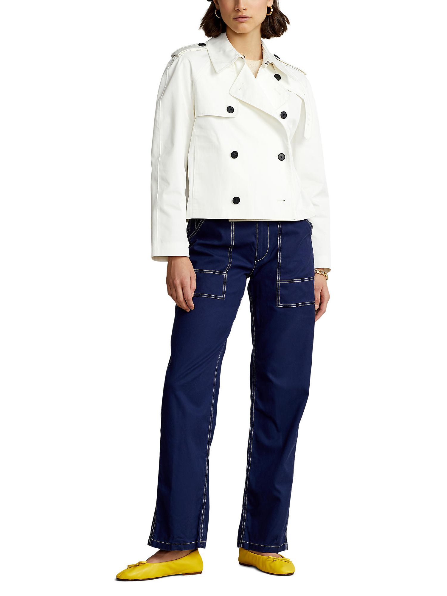 Polo Ralph Lauren Short Trench Coat, Deckwash White
