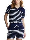 Polo Ralph Lauren Stripe Polo Shirt, Newport Navy/Deckwash White