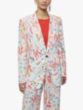Jigsaw Sunkissed Floral Blazer, Pink/Multi