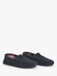 John Lewis Suede Tartan Lined Moccasin Slippers