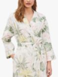 Baukjen Samantha Organic Cotton Floral Leaf Robe, Blush Tropical, Blush Tropical