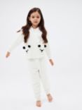 John Lewis Kids' Panda Pocket Twosie Lounge Set, White