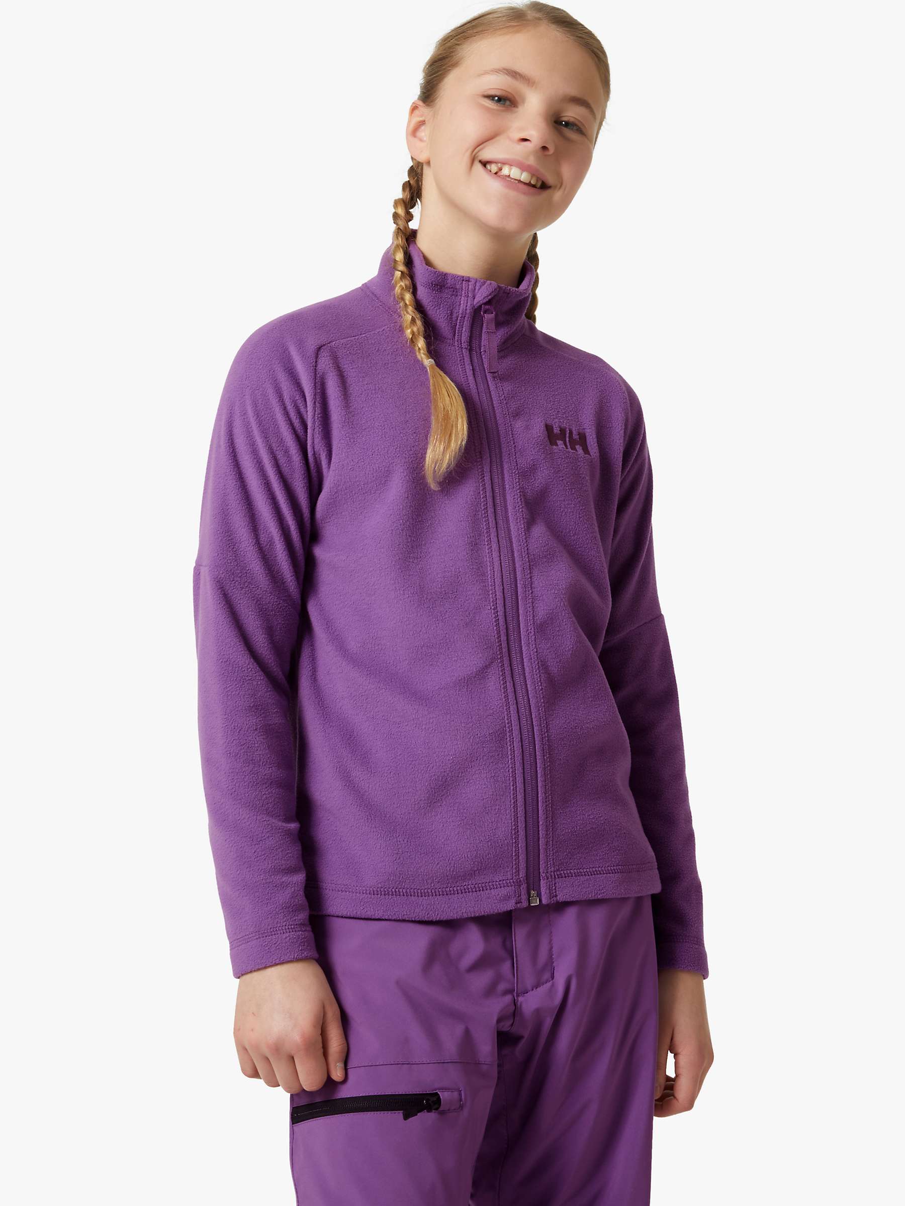 Buy Helly Hansen Kids' Daybreaker Zipped Fleece, Purple Online at johnlewis.com
