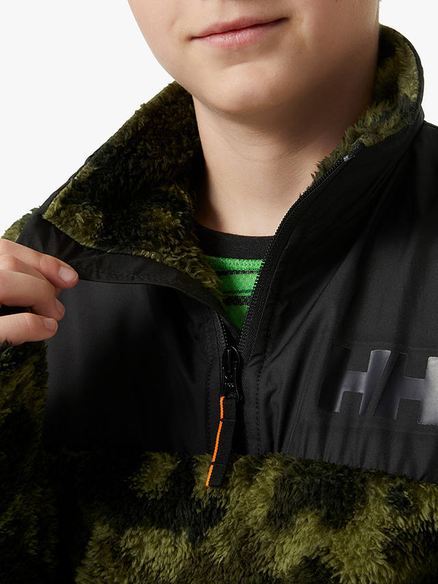 Helly Hansen Kids' Champ Half-Zip Plush Fleece, Green Camouflage
